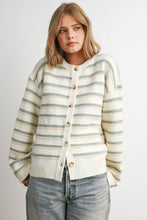 Load image into Gallery viewer, BUTTERMELON - Cozy Stripe Button-Up Cardigan- BMC8594