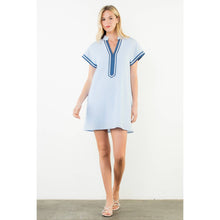 Load image into Gallery viewer, Short Sleeve Striped Textured Dress