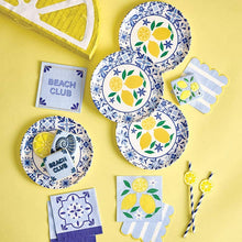 Load image into Gallery viewer, Slant Collections by Creative Brands - Wavy Scalloped Napkins - Blue Stripe - 20ct