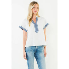 Load image into Gallery viewer, Short Sleeve Textured V-Neck Top