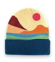 Load image into Gallery viewer, Northern Icons Creations INC - Sunset Landscape Knit Beanie – Colorful Unisex Winter Hat, Outdoor Adventure Warm Cap-NI60102