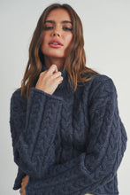 Load image into Gallery viewer, BUTTERMELON - Thick Braid With Turtle Neck Long-Sleeve Sweater -  BMW7168
