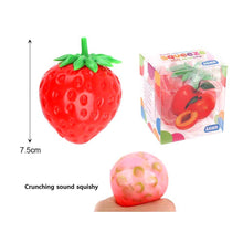 Load image into Gallery viewer, Crunchy Strawberry Crunching Sound Squeeze Squishy Stress Relief Toy