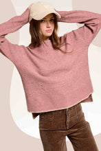 Load image into Gallery viewer, La Miel - JDS3607-Crew Mock Neck Sweater ContrastStitch Halloween Fall