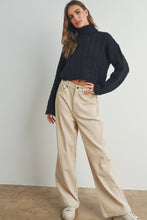 Load image into Gallery viewer, BUTTERMELON - Thick Braid With Turtle Neck Long-Sleeve Sweater -  BMW7168
