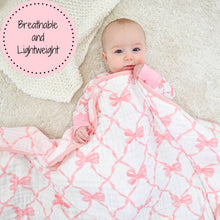 Load image into Gallery viewer, LollyBanks - Beautiful Bows Baby Toddler Muslin Blanket