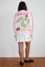 Load image into Gallery viewer, Hole In One Intarsia Zip Sweater