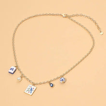 Load image into Gallery viewer, Sensibling Corp. - Mahjong Tile Pearl Stone Charm Necklace