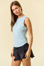 Load image into Gallery viewer, Cotton Ribbed Tank W/Round Hem