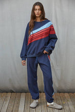 Load image into Gallery viewer, Knit Cotton Multi Color Stripe Detail Joggers