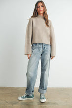 Load image into Gallery viewer, Two-Toned Turtleneck Sweater