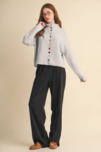 Load image into Gallery viewer, Striped Sweater Cardigan - Grey