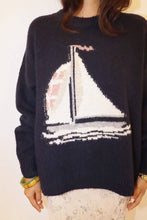 Load image into Gallery viewer, Bailey Rose - Sailboat Knit Fuzzy Sweater
