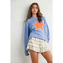 Load image into Gallery viewer, BUTTERMELON - Drop Shoulder Star Pattern Sweater - BMW7756