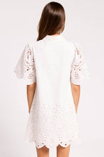 Load image into Gallery viewer, Scallop Embroidered Mini Dress