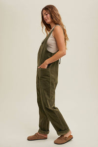 Corduroy Jumpsuit - Olive