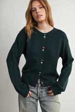 Load image into Gallery viewer, BUTTERMELON - Long Sleeve Buttoned Cropped Cardigan - BMC7906