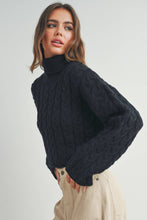 Load image into Gallery viewer, BUTTERMELON - Thick Braid With Turtle Neck Long-Sleeve Sweater -  BMW7168