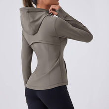 Load image into Gallery viewer, Sodalemon - Women Full Zipper Drawstring Hat Side Pocket Sport Jacket