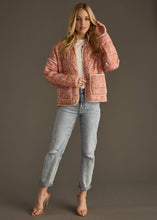 Load image into Gallery viewer, Orange, Puple &amp; Cream Quilted Jacket
