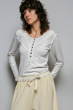 Load image into Gallery viewer, Long sleeve double gauze solid knit rib top