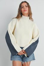 Load image into Gallery viewer, Two-Toned Turtleneck Sweater