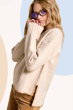 Load image into Gallery viewer, La Miel - JDS3607-Crew Mock Neck Sweater ContrastStitch Halloween Fall