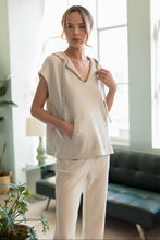 Load image into Gallery viewer, Kyle Poncho Top with Sparkles - Beige