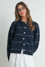 Load image into Gallery viewer, BUTTERMELON - Button Front Striped Cardigan - BMC7580