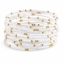 Load image into Gallery viewer, Lenny &amp; Eva - Confetti Beaded Bangle-White, Delicate Stacking Bracelets