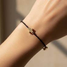 Load image into Gallery viewer, Lenny &amp; Eva - Faithful Beaded Cross Bangle w/ Matte Gold Crosses-Black