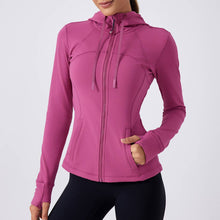 Load image into Gallery viewer, Sodalemon - Women Full Zipper Drawstring Hat Side Pocket Sport Jacket