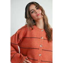 Load image into Gallery viewer, BUTTERMELON - Button Front Striped Cardigan - BMC7580
