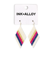 Load image into Gallery viewer, Frida Diagonal Stripe Beaded Earrings