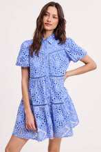 Load image into Gallery viewer, Eyelet Button-down Mini Dress