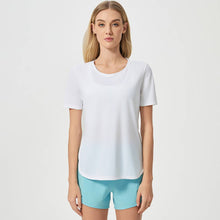 Load image into Gallery viewer, Sodalemon - Women Side Slit Elastic Sport Short Sleeve T-Shirt