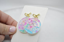 Load image into Gallery viewer, The Adorned Fox - Preppy Summer Floral Acrylic Earrings, Colorful, bright