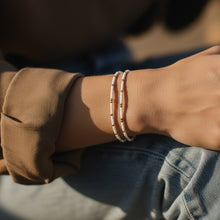 Load image into Gallery viewer, Lenny &amp; Eva - Confetti Beaded Bangle-White, Delicate Stacking Bracelets