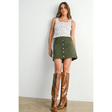 Load image into Gallery viewer, BUTTERMELON - Scallop Trim Button-Front Mini Skirt - BMS7859