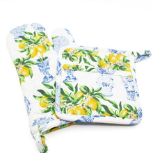 Load image into Gallery viewer, Lemon Ginger Oven Mitt Set