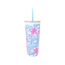 Load image into Gallery viewer, Lilly Pulitzer - Tumbler with Straw, Beachside Haven