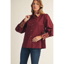 Load image into Gallery viewer, STYLE USA - Embroidery Accent Shirt