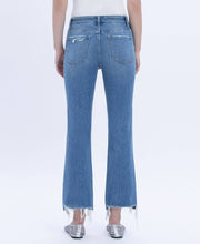 Load image into Gallery viewer, FLYING MONKEY - HIGH RISE DISTRESSED HEM KICK FLARE JEANS F5732
