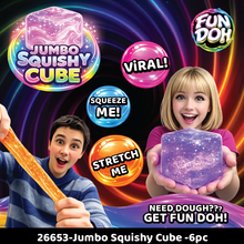 Load image into Gallery viewer, Novelty Brands - Fun Doh JUMBO Squishy Cube Assortment - 6/Display