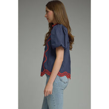 Load image into Gallery viewer, STYLE USA - Solid short puff sleeve top