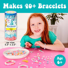 Load image into Gallery viewer, Bead Jewelry Jar Mermaid - DIY Bracelet Craft Kit for Kids