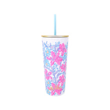 Load image into Gallery viewer, Lilly Pulitzer - Tumbler with Straw, Beachside Haven