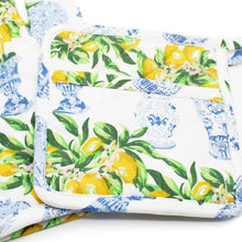 Load image into Gallery viewer, Lemon Ginger Oven Mitt Set