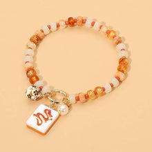 Load image into Gallery viewer, Sensibling Corp. - Mahjong Tile Charm Pearl Floral Bead Ball Accent Beaded Stretch Bracelet