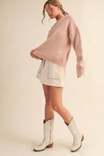 Load image into Gallery viewer, Contrast Scallop Knit Sweater